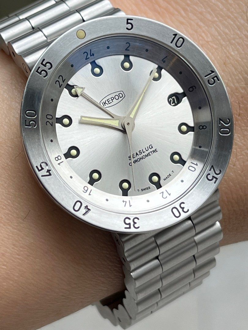 罕有已停產T dial IKEPOD SEASLUG GMT FULLSET, 名牌, 手錶- Carousell