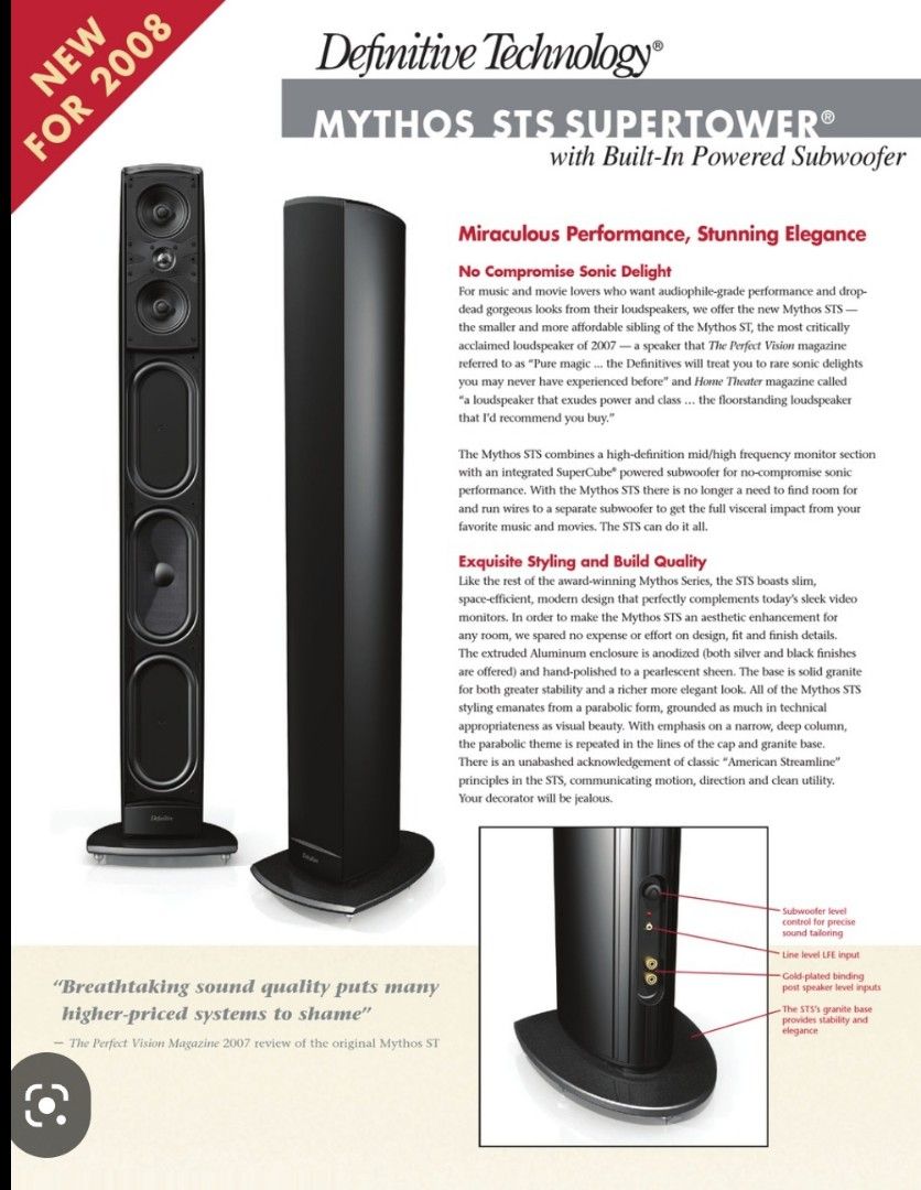 Definitive technology best sale mythos sts review