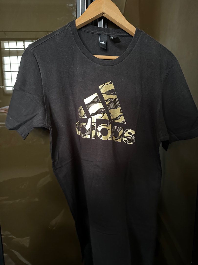 Adidas Black T Shirt, Men's Fashion, Tops & Sets, Tshirts & Polo Shirts