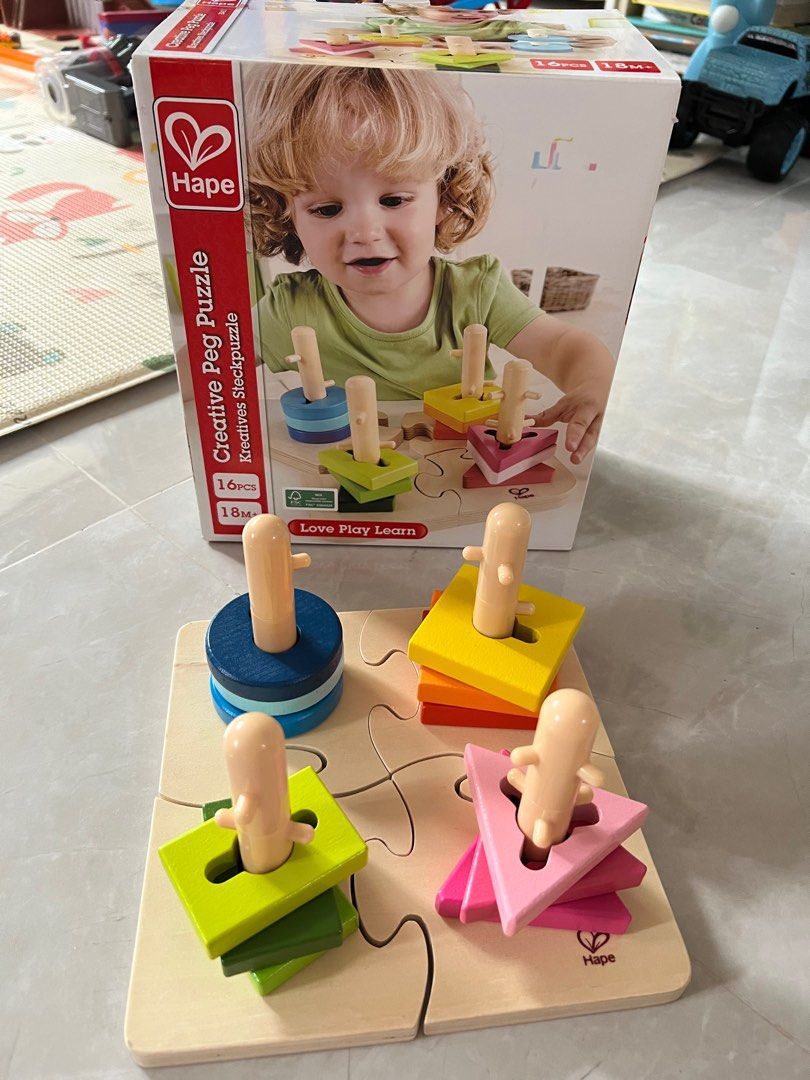 Hape creative toddler wooden peg puzzle shop