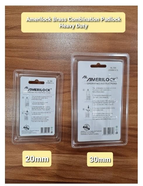 Amerilock Brass Combination Padlock for Luggage Lock Locker Lock Heavy ...