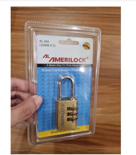 Amerilock Brass Combination Padlock for Luggage Lock Locker Lock Heavy ...