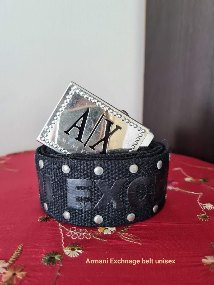 Armani exchange red on sale belt