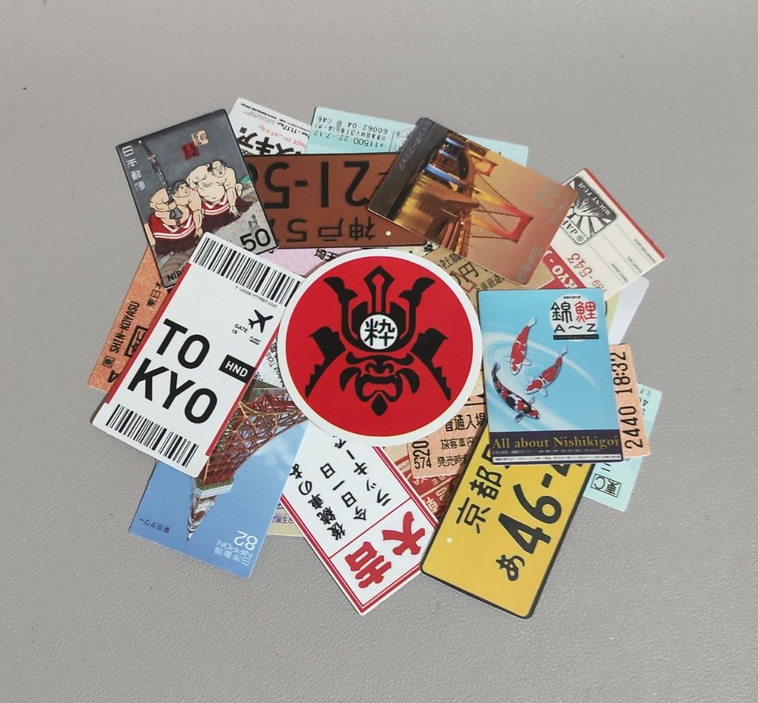 ASSORTED: Aesthetic Japanese Clutter Stickers (30pcs.), Hobbies & Toys ...