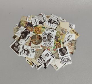 ASSORTED: Tiny Vintage 50's Newspaper Ad Stickers (25pcs.)