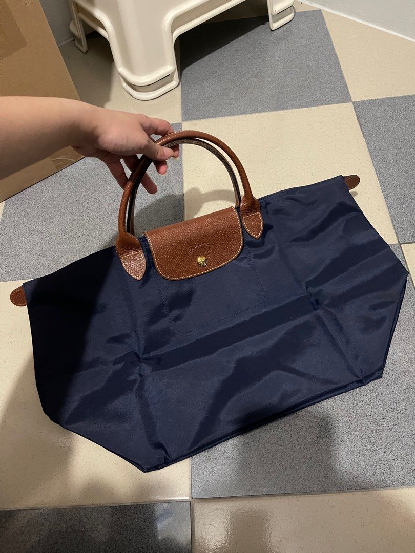Authentic cheapest Longchamp navy blue nylon bag