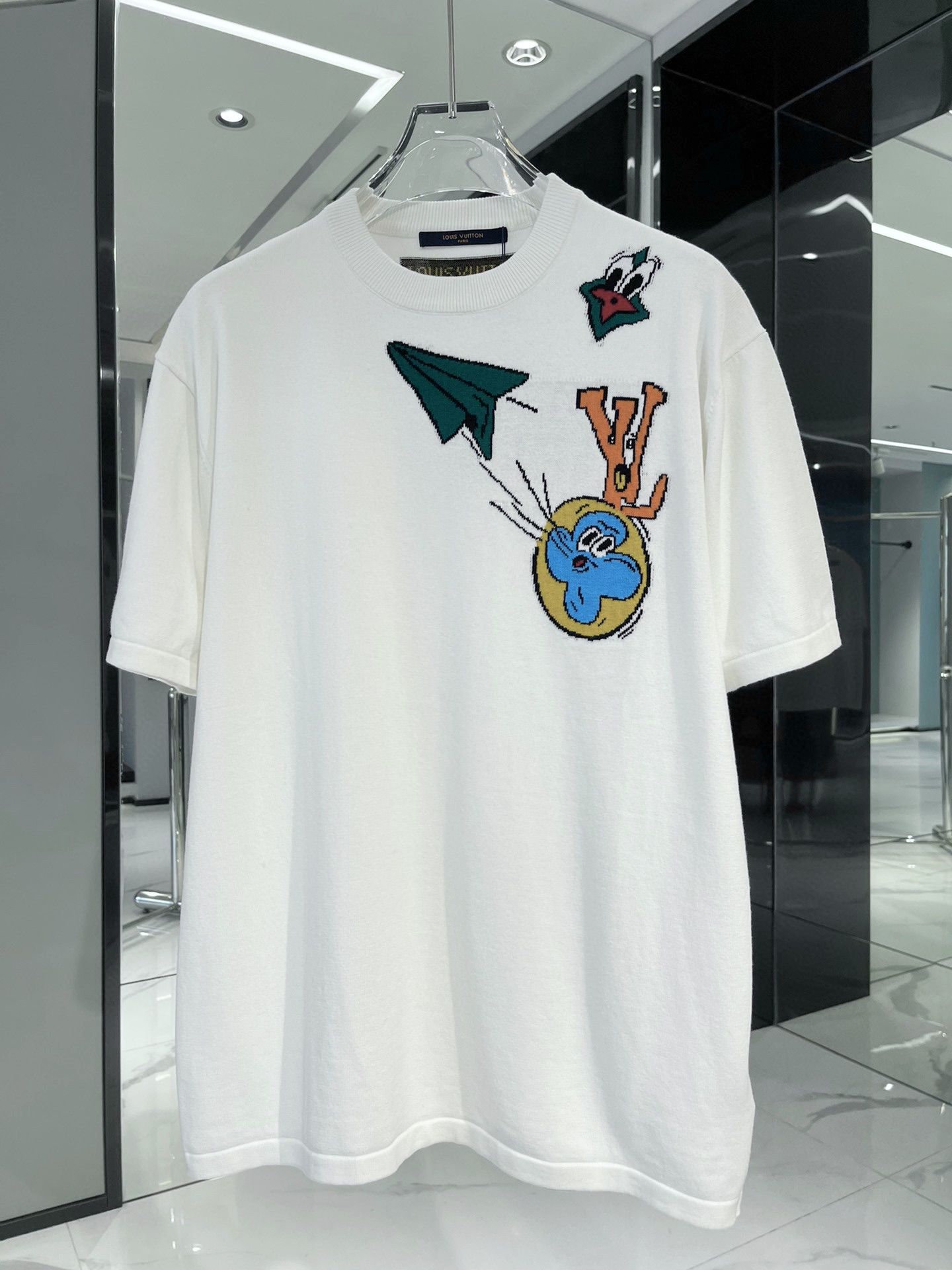 Louis Vuitton LV airplane short sleeve monogram tee shirts tops