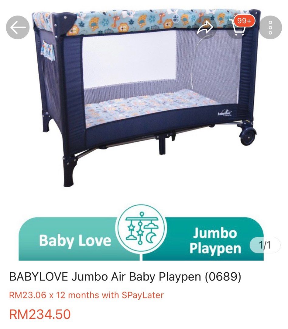 Babylove Jumbo Air Playpen, Babies & Kids, Baby Nursery & Kids