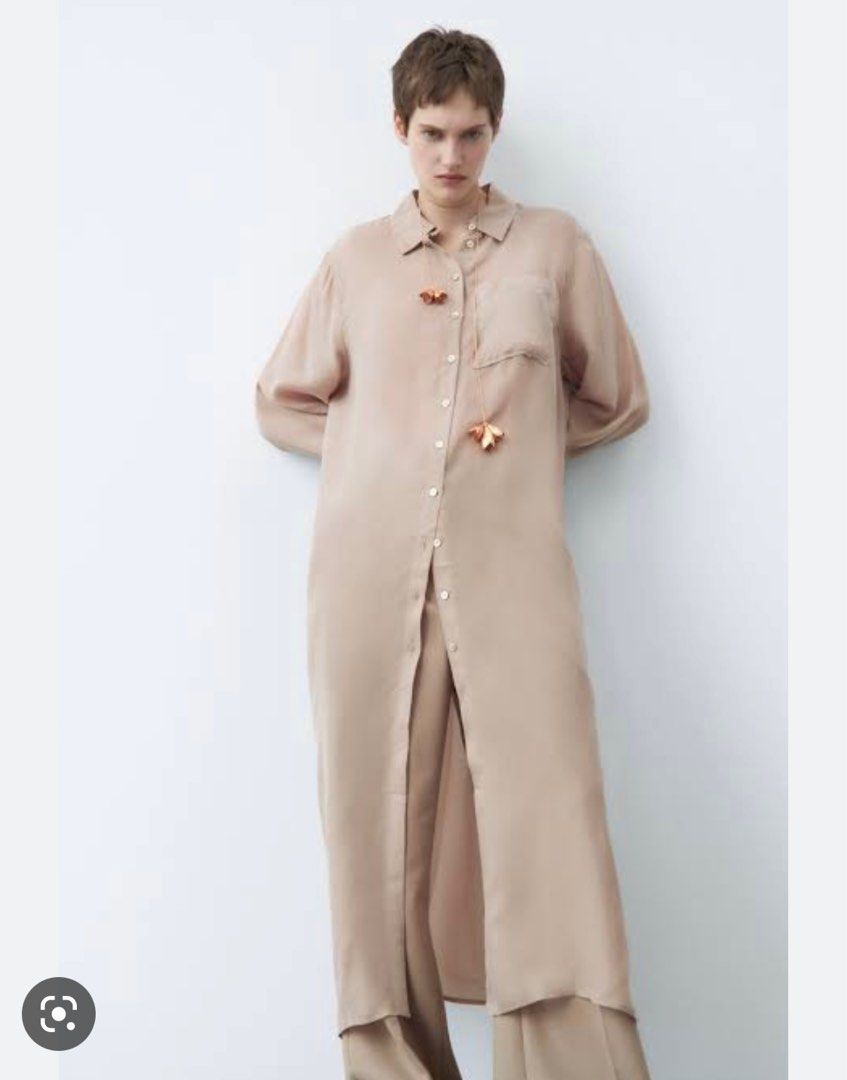 Oversized shirt dress zara clearance