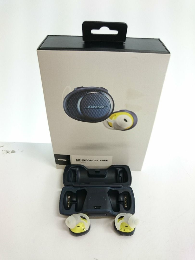 BOSE Earphones/頭戴式耳機SoundSport Free 無線耳機[藍色x 黃色