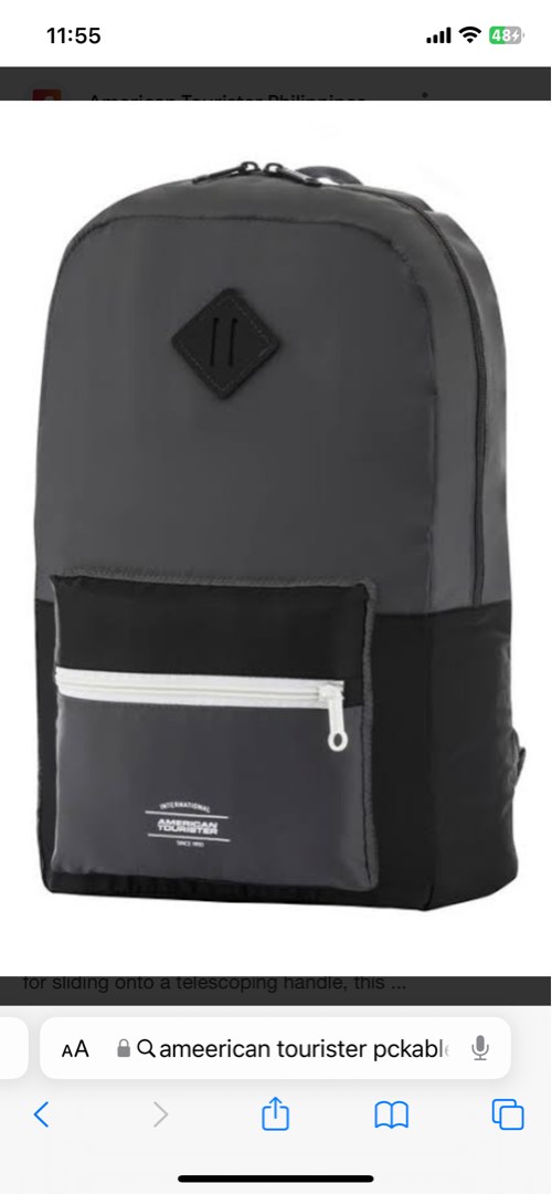 Brand new American Tourister packable backpack on Carousell