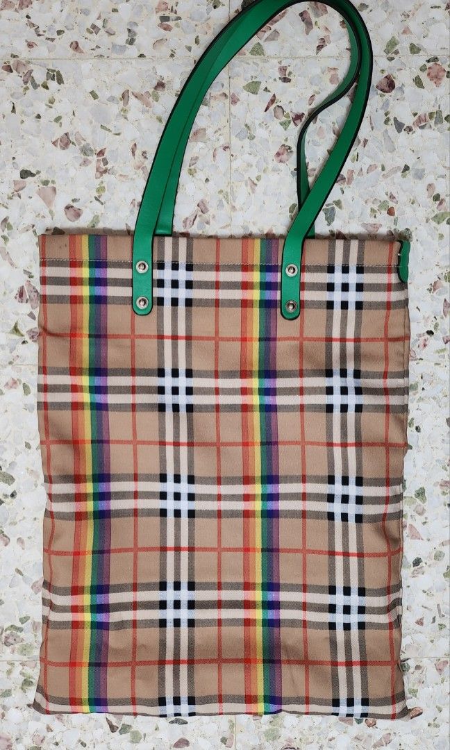 Burberry rainbow tote bag