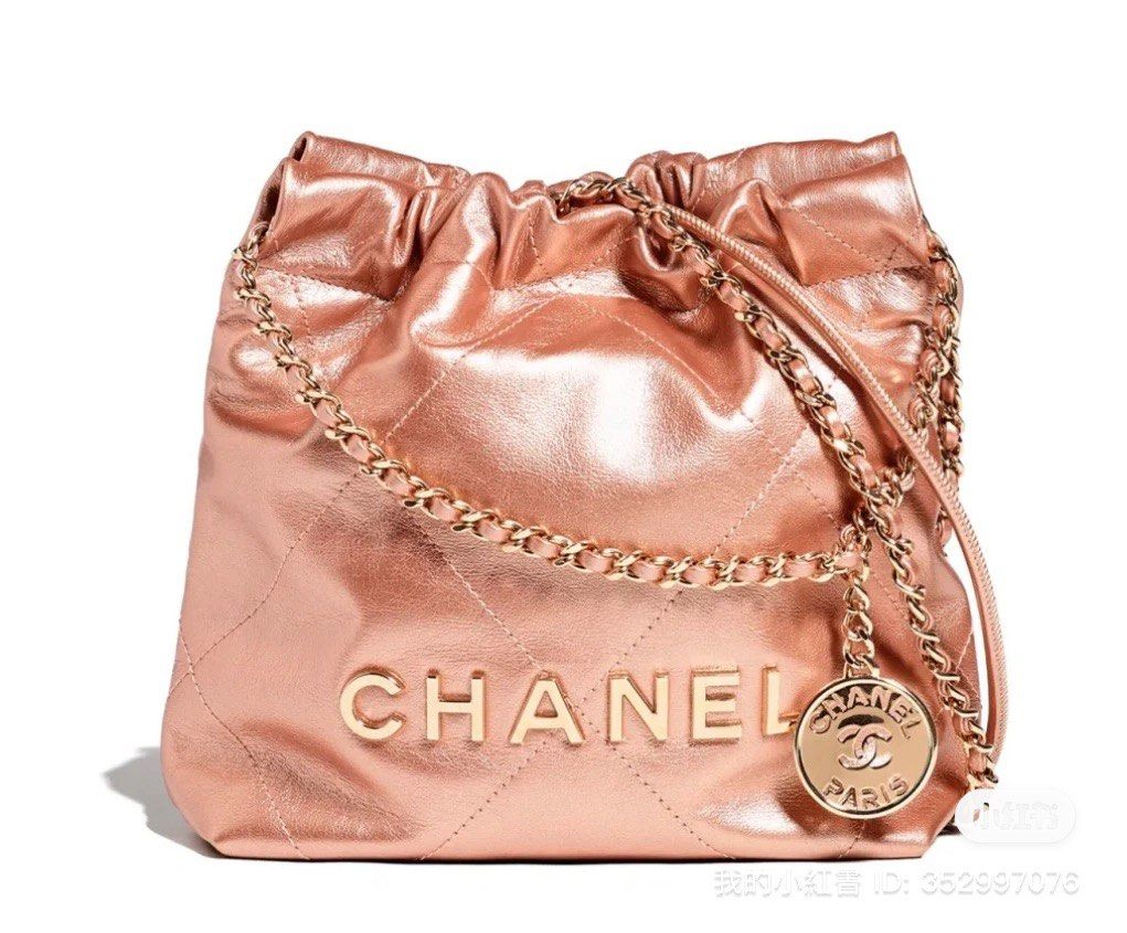 Chanel 22 mini copper rose gold, Luxury, Bags & Wallets on Carousell
