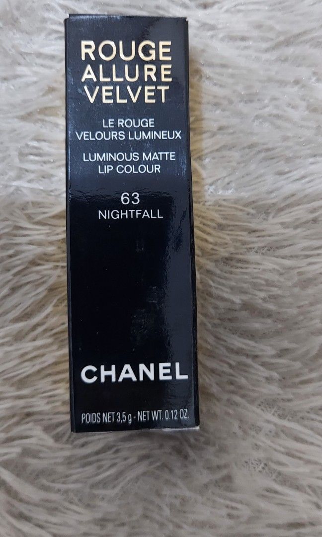 CHANEL Rouge Allure Velvet Shade 63-Nightfall, Kesehatan & Kecantikan, Rias  Wajah di Carousell