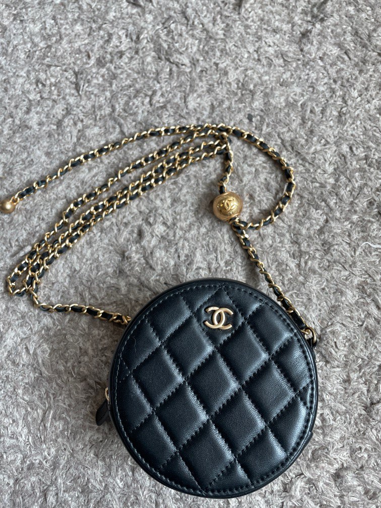 Chanel round sling bag, Luxury, Bags & Wallets on Carousell