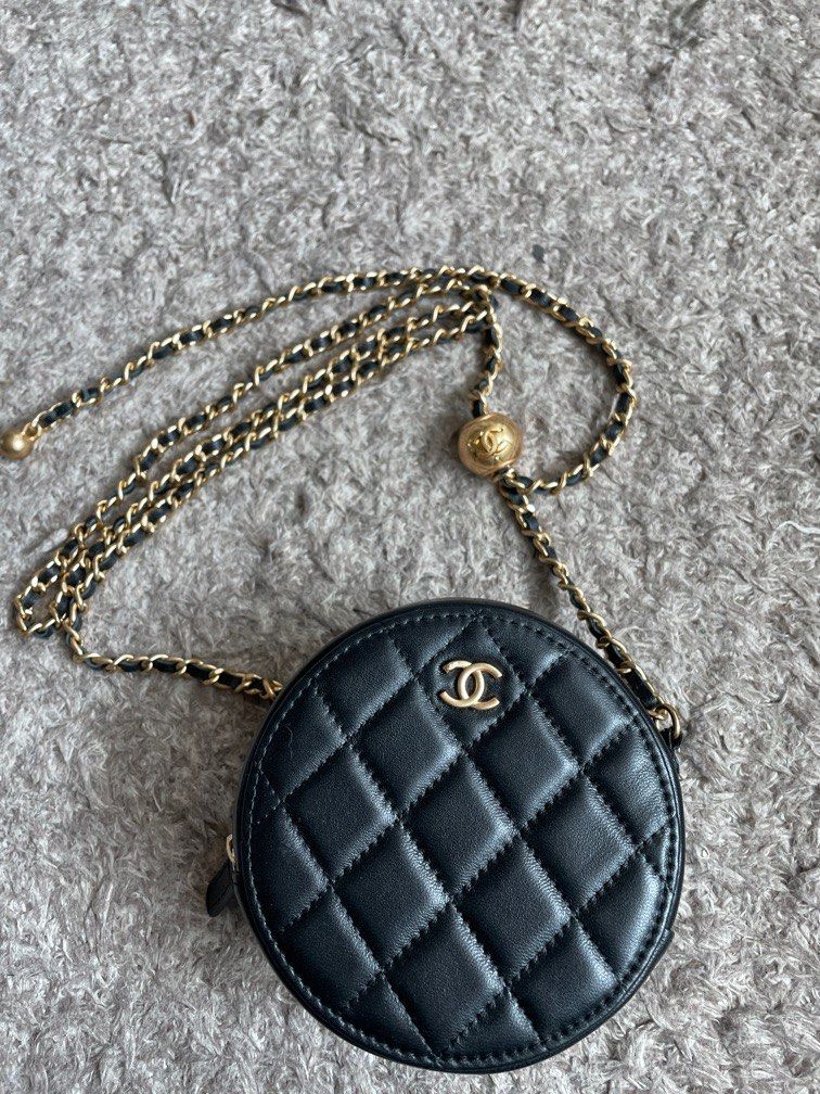 Chanel round sling bag, Luxury, Bags & Wallets on Carousell
