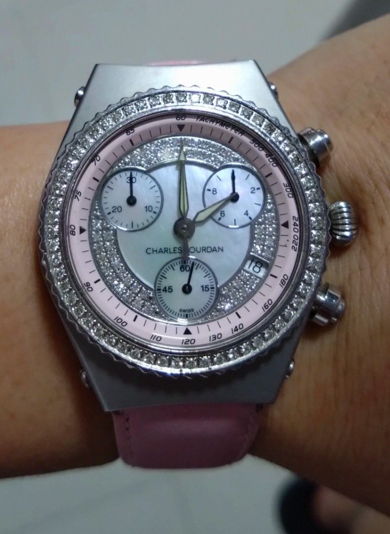 【稼動】CHARLES JOURDAN SENSETION ダイヤベゼル 腕時計 稼動】CHARLES JOURDAN SENSETION ダイヤベゼル 腕時計 稼動】CHARLES