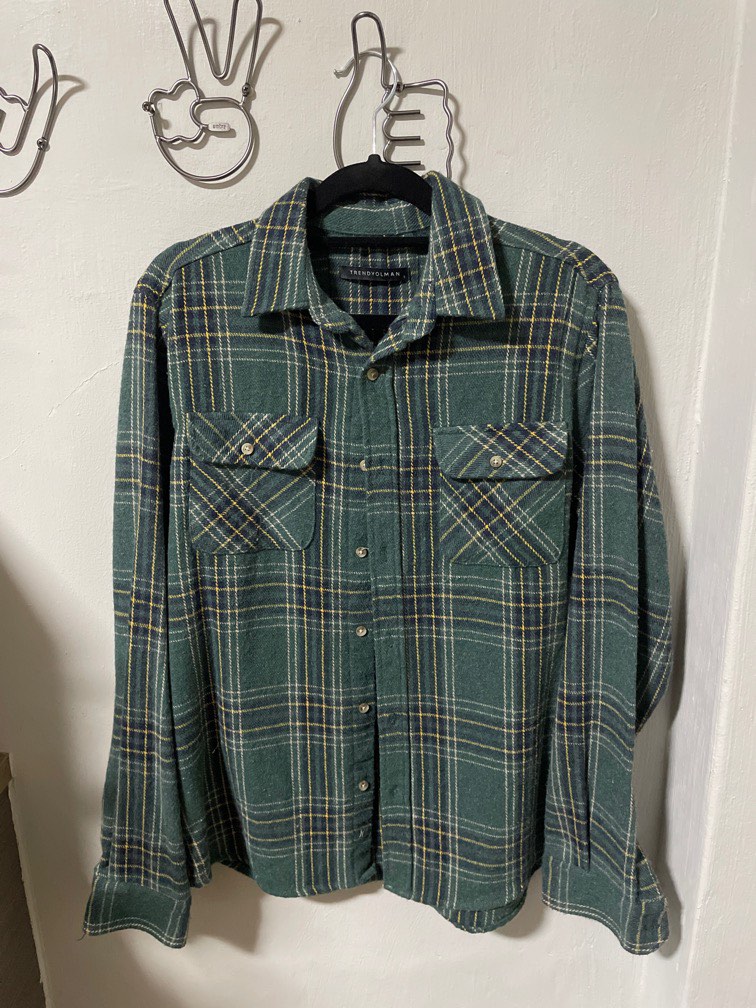 Checkered Shirt, Men's Fashion, Coats, Jackets and Outerwear on Carousell