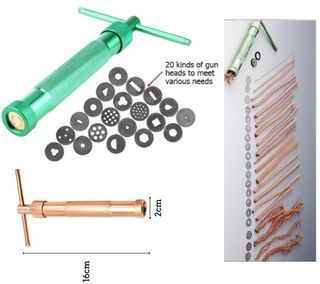 DIY Craft Pottery Clay Extruder Fondant Cake Slime Pastry Gun Modeling  Metal Tool for Sculpture Sugar Paste Ceramic 20 Polymer