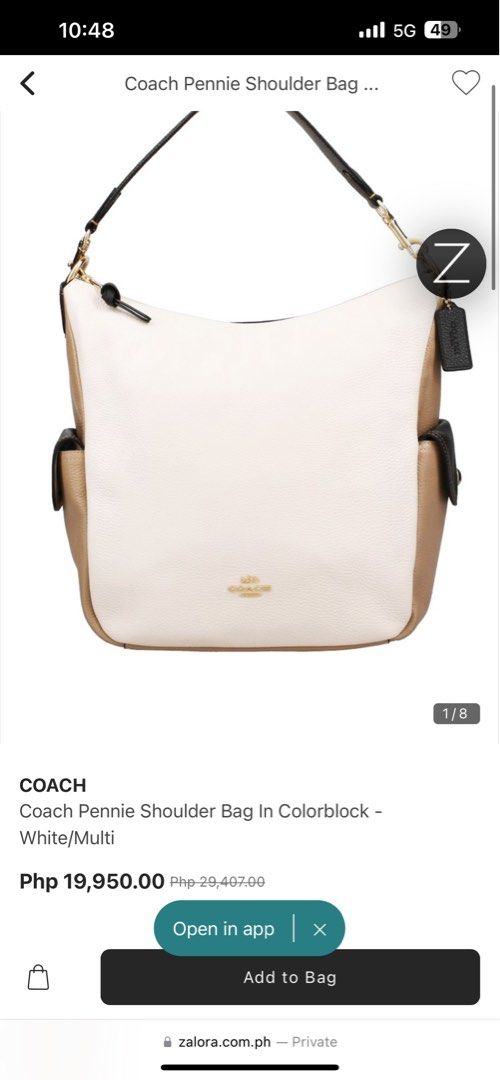 Buy Coach Coach Pennie Shoulder Bag In Colorblock - White/Multi Online