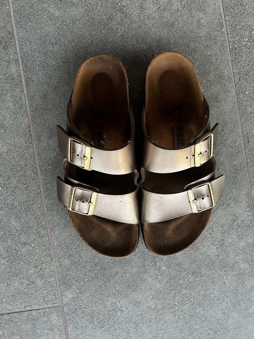copper birkenstocks