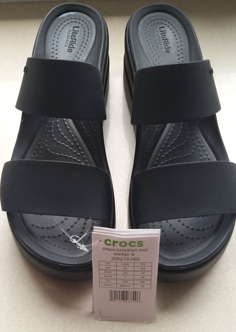 Crocs brooklyn mid wedge black outlet