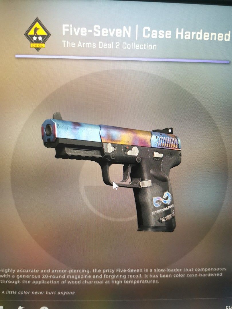 Csgo five seven case hardened blue gem, Video Gaming, Gaming ...