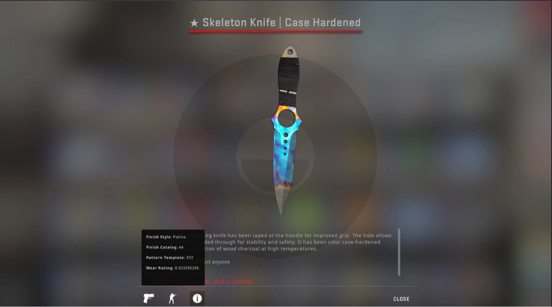 Csgo Skeleton knife case hardened, Video Gaming, Gaming Accessories, In