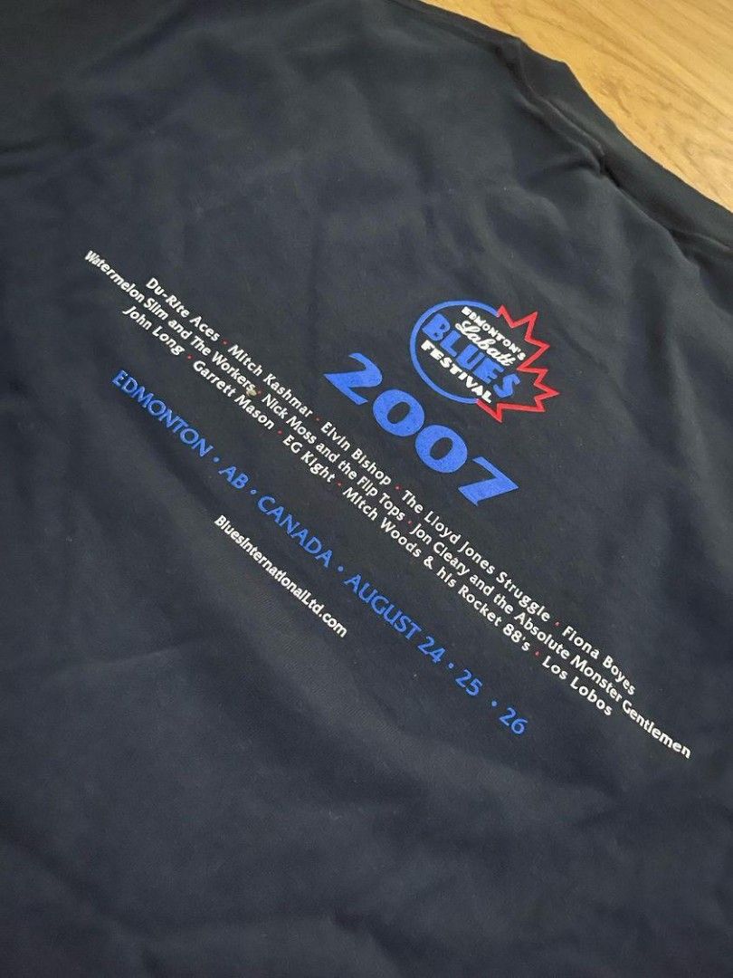 Edmontons Labatt Blues Festival Jazz 2007 Vintage Thrifted Oversized Tee  Tshirt, Men'S Fashion, Tops & Sets, Tshirts & Polo Shirts On Carousell