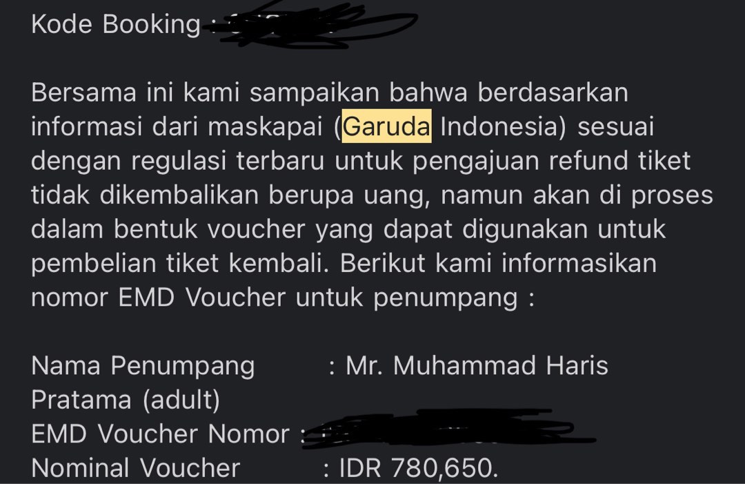 EMD Voucher Garuda Indonesia on Carousell