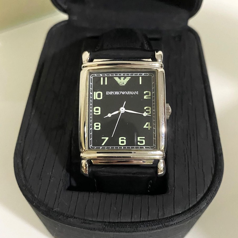 Watch cheap armani black