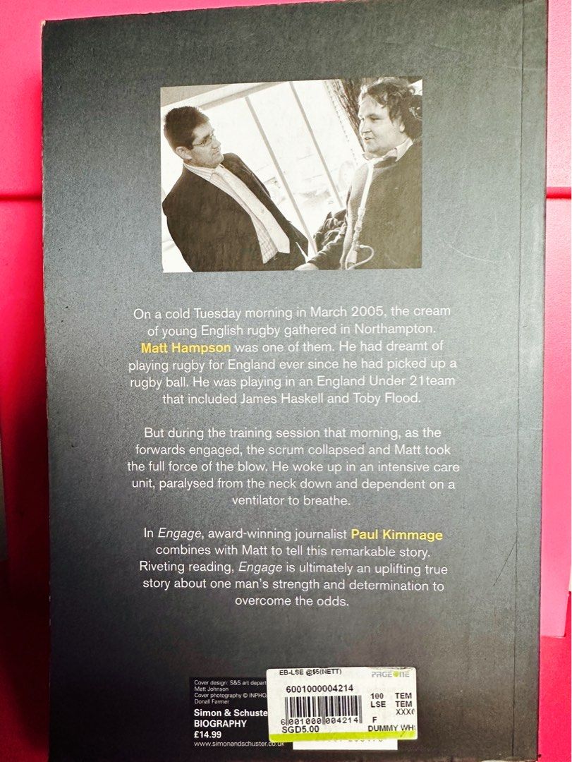 Engage The Fall and Rise of Matt Hampson Book by Paul Kimmage, Hobbies