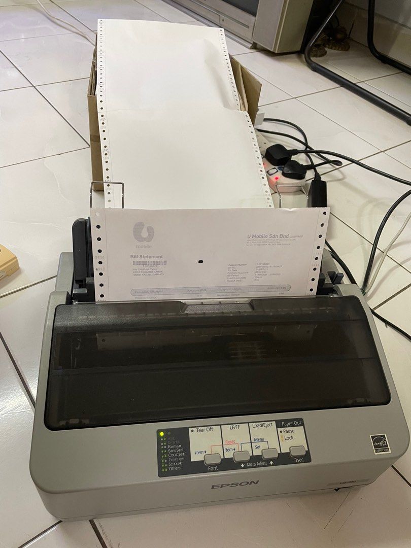 EPSON - Mesin Pencetak Hitam Putih Dot Matrik, Computers & Tech