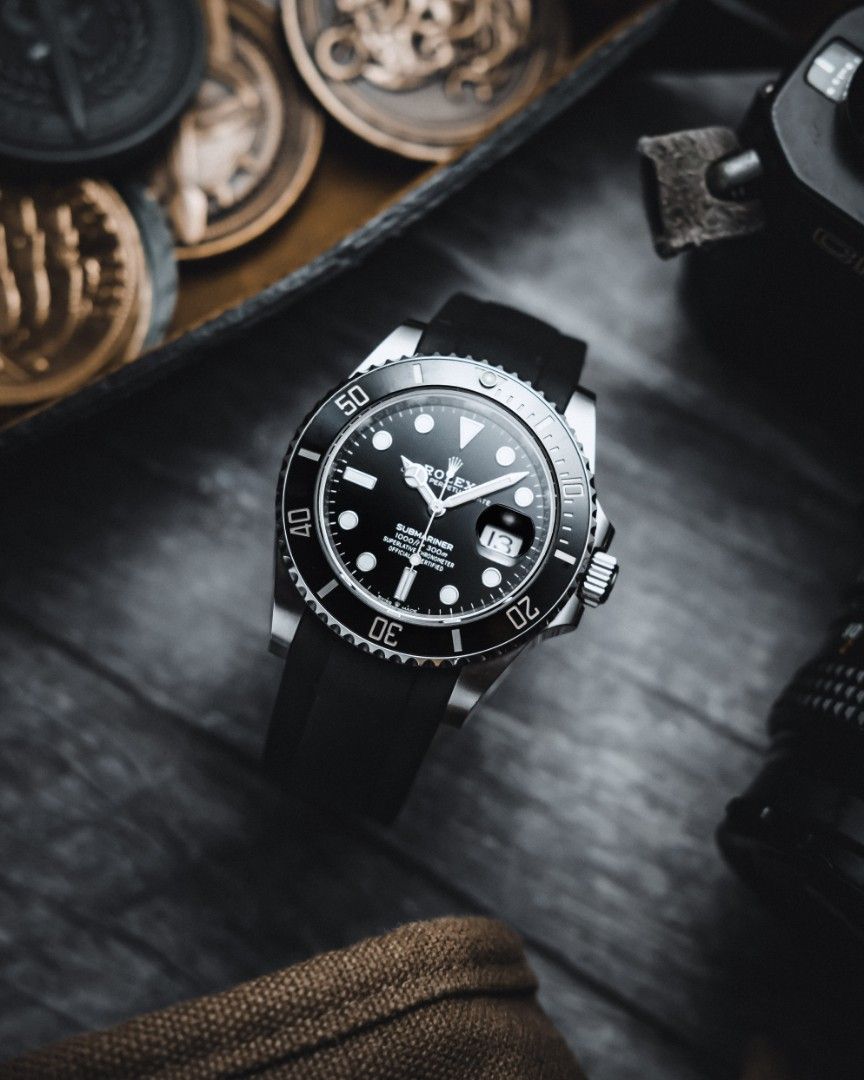 Rolex submariner discount black rubber band