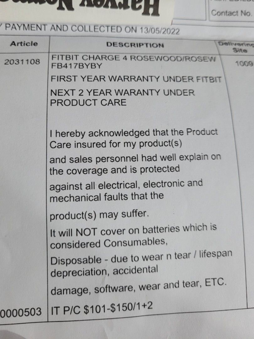 Fitbit Charge 4 with Extended Warranty, Mobile Phones & Gadgets, Wearables & Smart Watches on