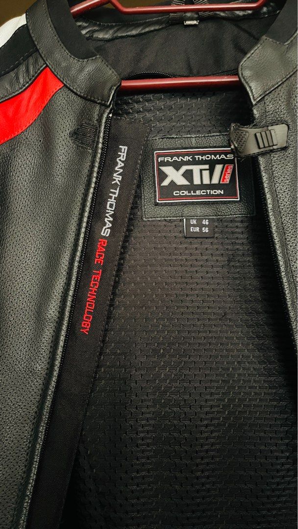 Frank thomas leather motorcycle jacket discount
