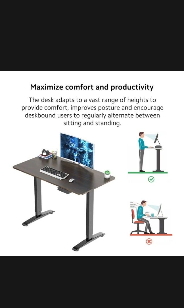 FlexiSpot M2B Standing Desk - 35 Wide Platform Height Adjustable