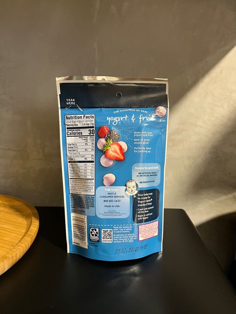 Gerber Yogurt Melts Mixed Berries, Babies & Kids, Nursing & Feeding