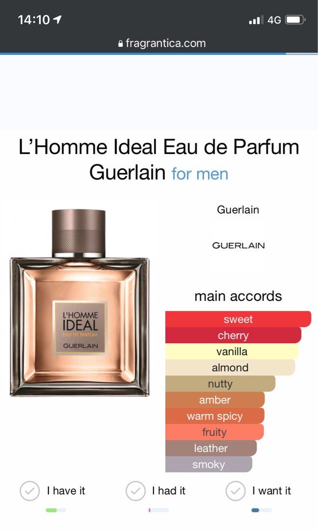 Guerlain Paris L'Homme Ideal Eau De Parfum, Beauty & Personal Care,  Fragrance & Deodorants on Carousell