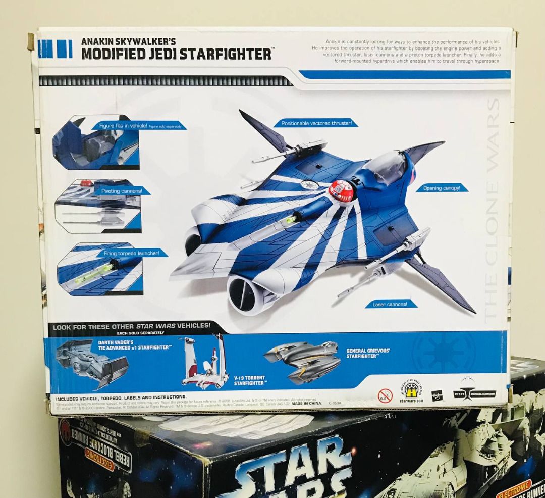 HASBRO STAR WARS 2008 THE CLONE WARS VEHICLE SERIES ANAKIN SKYWALKERS MODIFIED JEDI STARFIGHTER Hobbies Toys Toys Games on Carousell