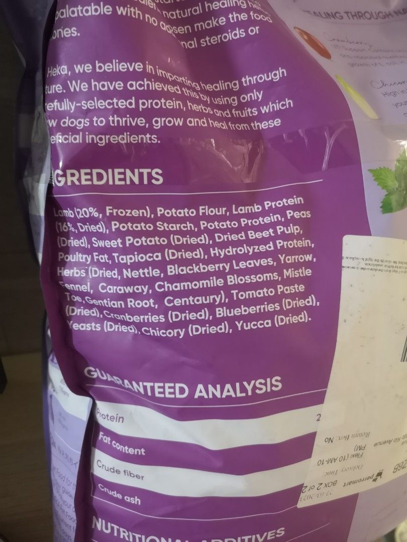 10KG Heka Lamb Dog Food Kibble, Pet Supplies, Pet Food on Carousell