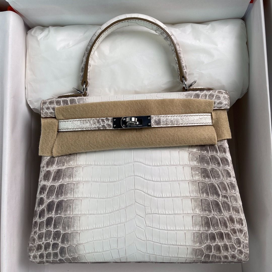 Hermes kelly 25 croc, Luxury, Bags & Wallets on Carousell
