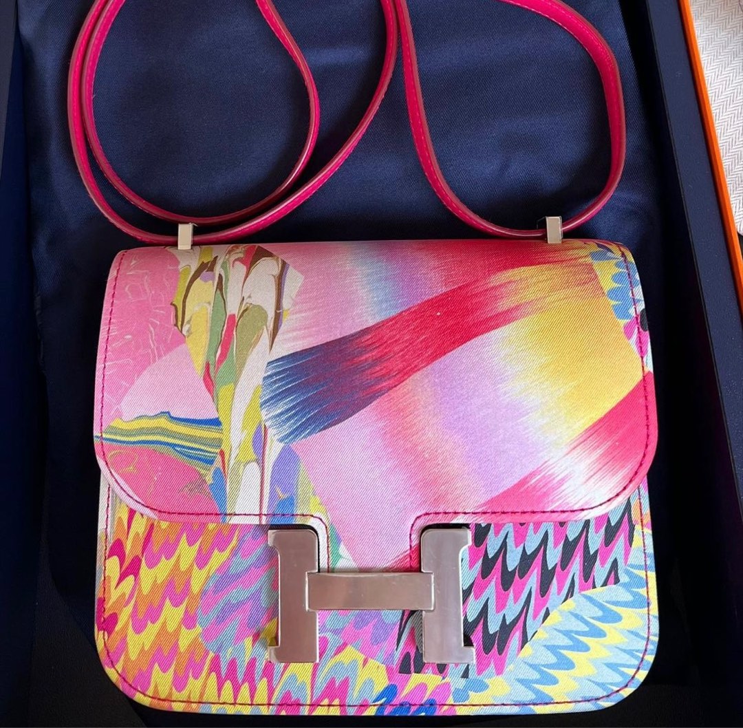 Hermes Marble Silk Constance 18 Phw, Luxury, Bags & Wallets on Carousell