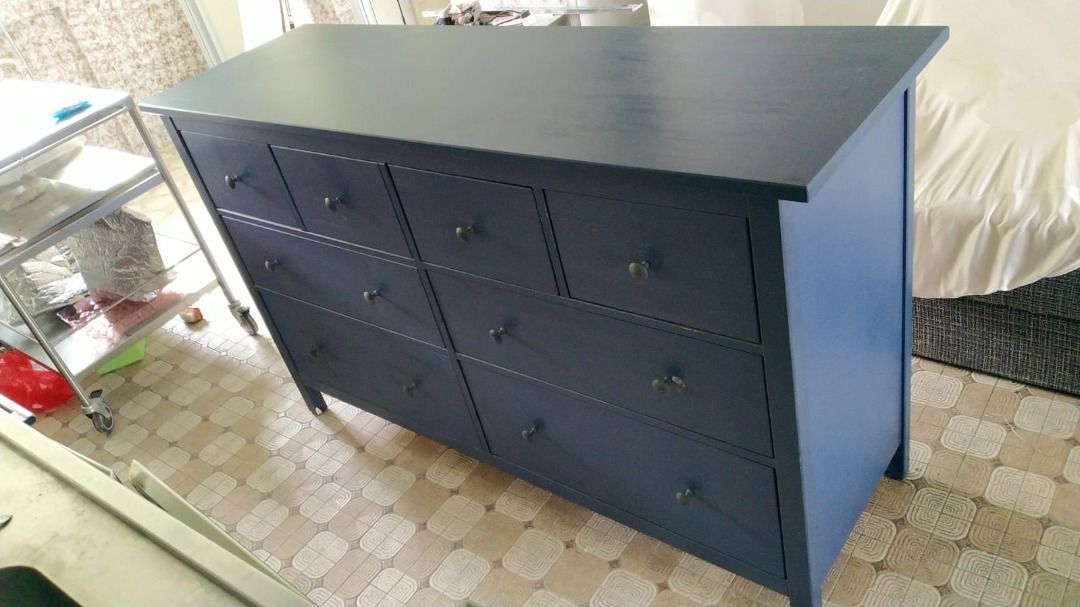 IKEA Hemnes Chest of 8 drawers, wood, Furniture & Home Living, Furniture,  Shelves, Cabinets & Racks (Ready-Made) on Carousell