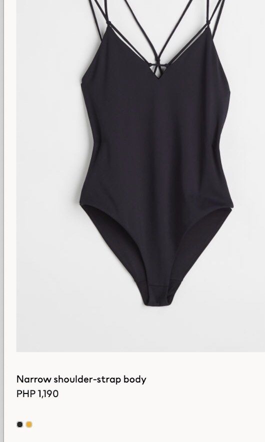 H&M Bodysuit (Category: Bikinis & Swimsuits) located in San Fernando. Submitted by wardrobe_sync (Listing ID 1227790690, Image 3). Description: 1,190 Orig price Still available on h&m New release this summer Fits Small-Medium Small on tag.