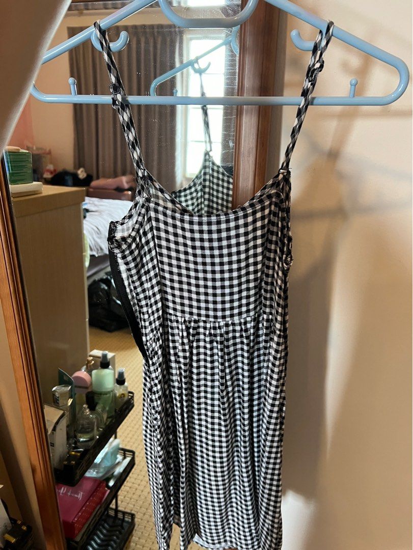 H and m online checkered dress