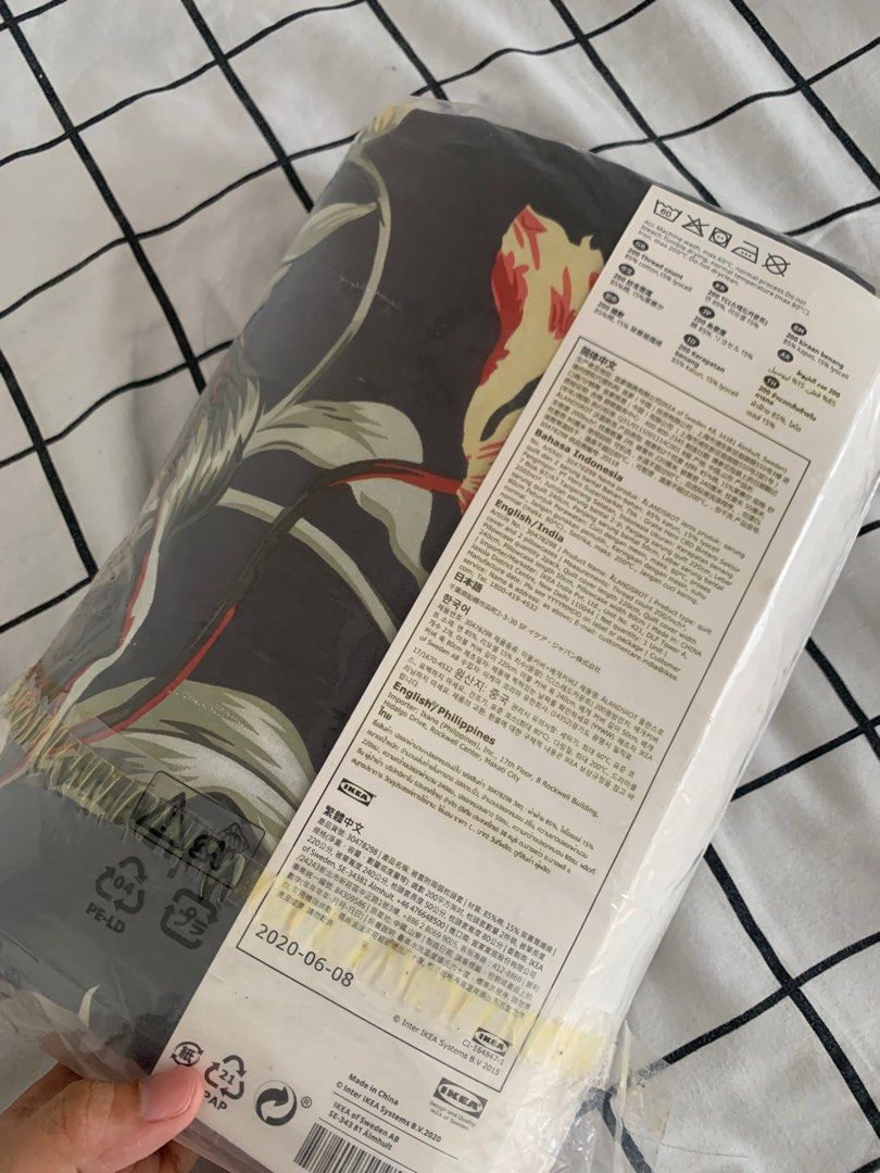 Ikea Bed Sheet King Alandsrot, Furniture & Home Living, Furniture, Bed Frames & Mattresses on