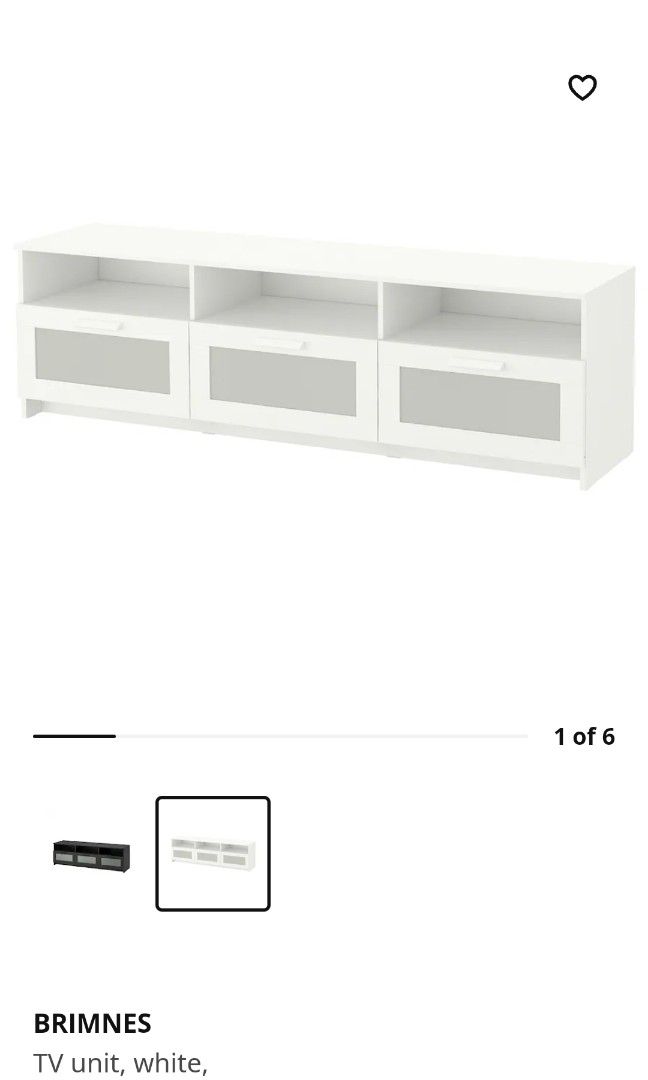 IKEA BRIMNES TV STAND, Furniture & Home Living, Furniture, TV Consoles on Carousell