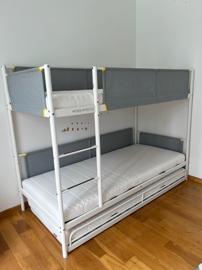 IKEA bunk bed with pull out bed, Furniture & Home Living, Furniture