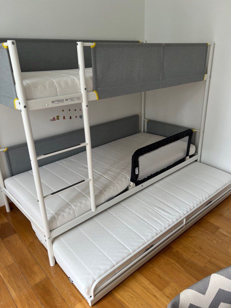 IKEA bunk bed with pull out bed, Furniture & Home Living, Furniture